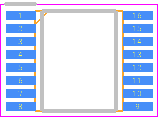 M74HC151YTTR - STMicroelectronics PCB footprint - Small Outline Packages - Small Outline Packages - ST TSSOP16
