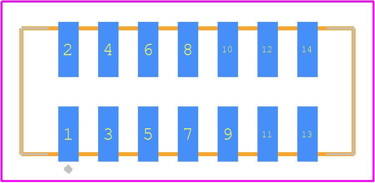 87832-1416 - Molex PCB footprint - Other - Other - 87832-1416