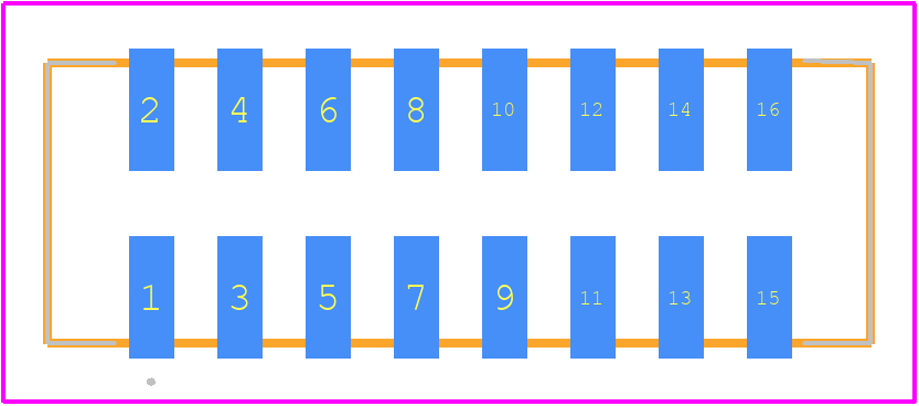 87832-1614 - Molex PCB footprint - Other - Other - 87832-1614-3