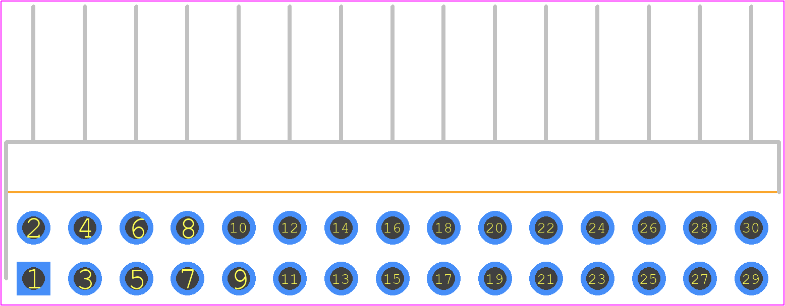 90122-0775 - Molex PCB footprint - Header, Unshrouded - Right Angle PTH Pin - Header, Unshrouded - Right Angle PTH Pin - 90122-0775
