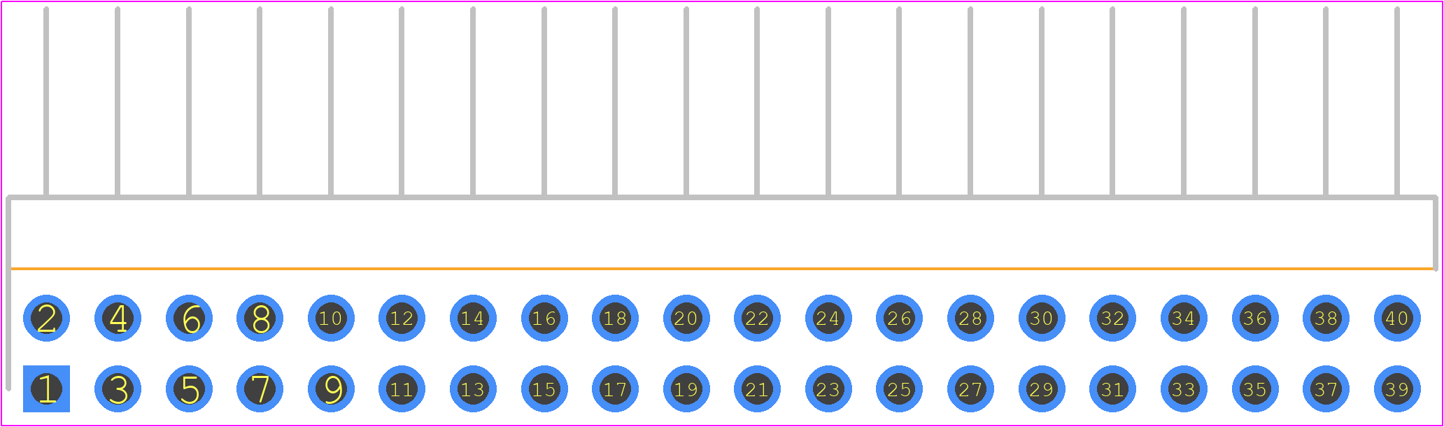 90122-0780 - Molex PCB footprint - Header, Unshrouded - Right Angle PTH Pin - Header, Unshrouded - Right Angle PTH Pin - 90122-0780