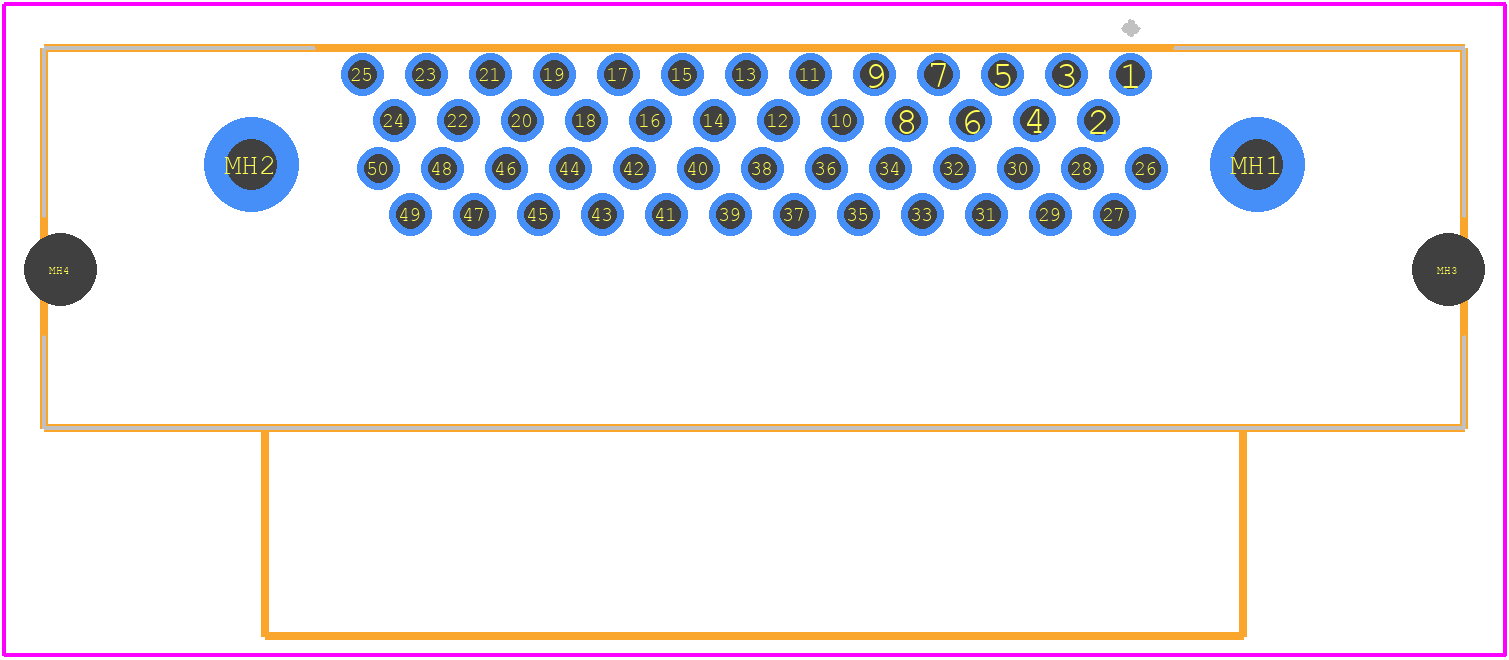 6658751-1 - TE Connectivity PCB footprint - Other - Other - 6658751-1-1