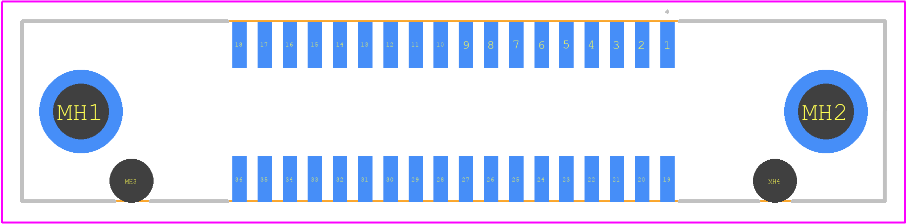 10236-2210PE - 3M PCB footprint - Other - Other - 10236-2210PE-4