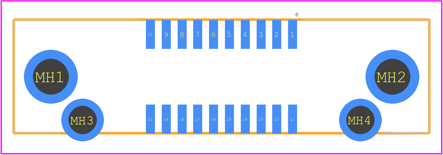 10220-2200PE - 3M PCB footprint - Other - Other - 10220-2200PE-1