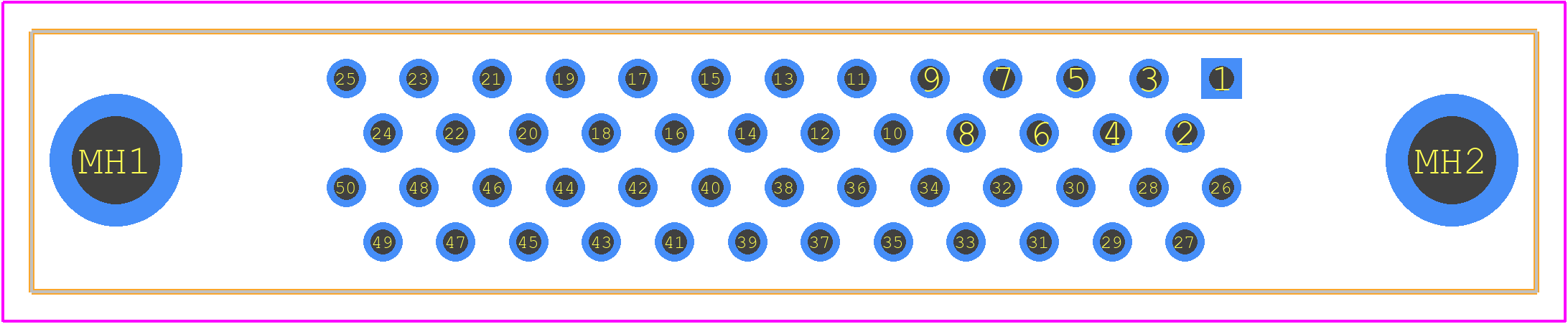 10250-R21TS - 3M PCB footprint - Other - Other - 10250-R21TS-1