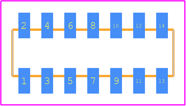 A3-14DA-2SV(71) - Hirose PCB footprint - Other - Other - A3-14DA-2SV(71)-2