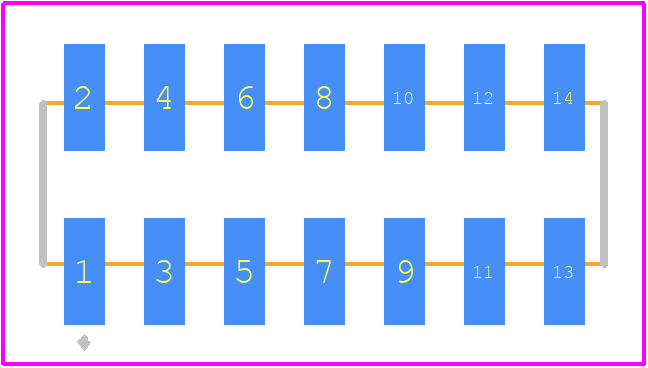 A3-14PA-2SV(71) - Hirose PCB footprint - Other - Other - A3-14PA-2SV(71)-1