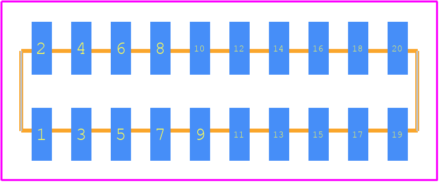 A3-20PA-2SV(71) - Hirose PCB footprint - Other - Other - A3-20PA-2SV(71)-2