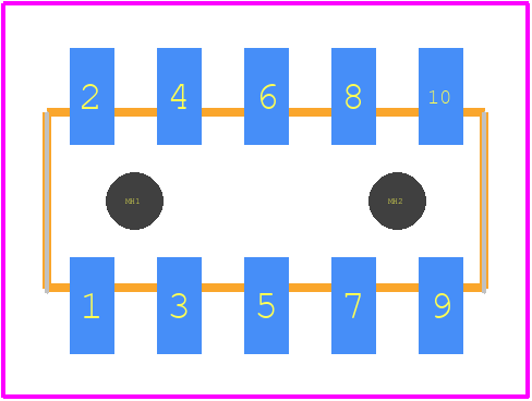 A3A-10DA-2SV(71) - Hirose PCB footprint - Other - Other - A3A-10DA-2SV(71)-1
