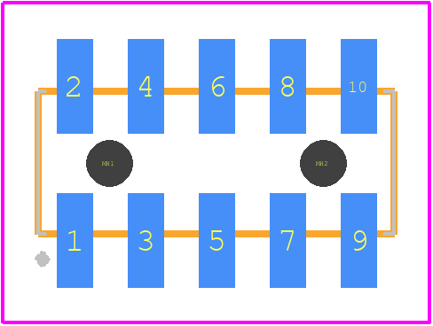 A3A-10PA-2SV(71) - Hirose PCB footprint - Other - Other - A3A-10PA-2SV(71)-3