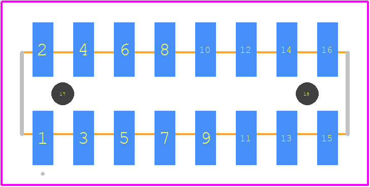 A3A-16PA-2SV(71) - Hirose PCB footprint - Other - Other - A3A-16PA-2SV(71)-1