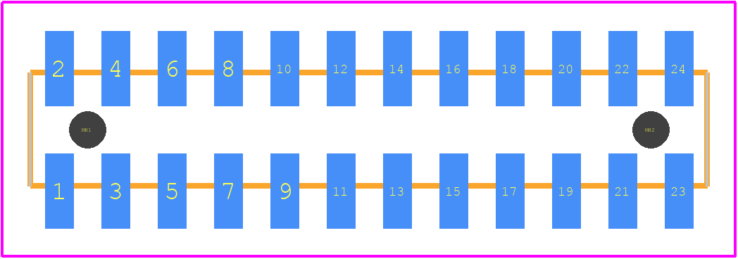 A3A-24PA-2SV(71) - Hirose PCB footprint - Other - Other - A3A-24PA-2SV(71)-2
