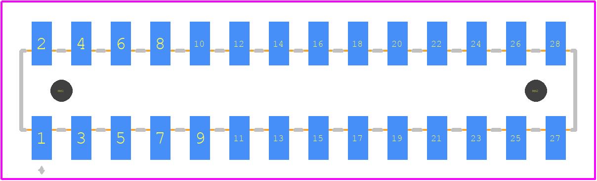 A3A-28DA-2SV(71) - Hirose PCB footprint - Other - Other - A3A-28DA-2SV(71)-1