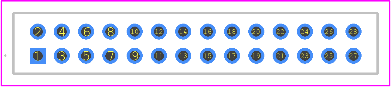 DF11-28DS-2DSA(05) - Hirose PCB footprint - Other - Other - DF11-28DS-2DSA(05)-5