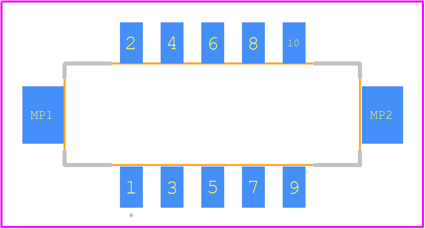 DF11CZ-10DS-2V(22) - Hirose PCB footprint - Other - Other - DF11CZ-10DS-2V(22)-1