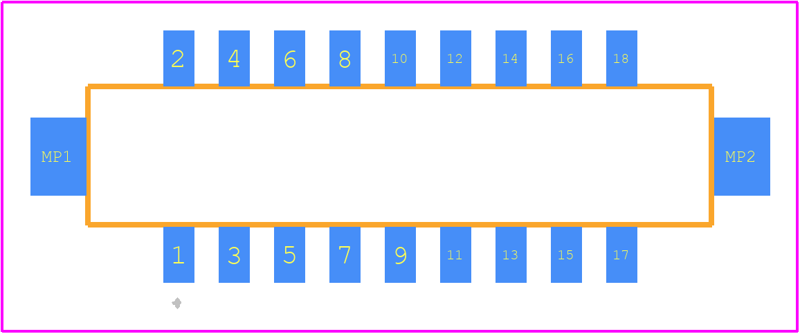 DF11CZ-18DS-2V(22) - Hirose PCB footprint - Other - Other - DF11CZ-18DS-2V(22)-2