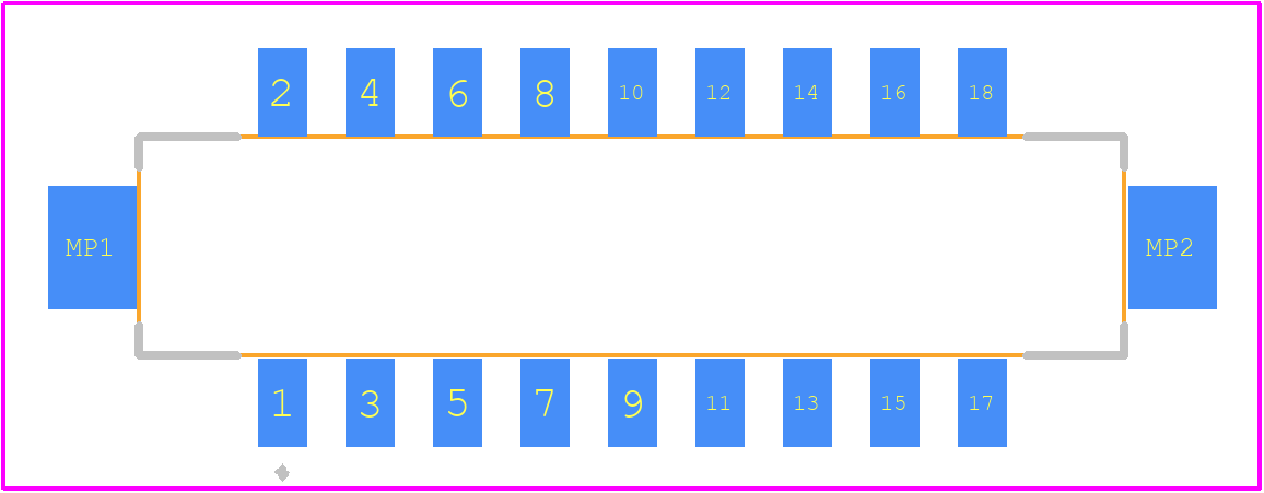 DF11CZ-18DS-2V(52) - Hirose PCB footprint - Other - Other - DF11CZ-18DS-2V(52)-2