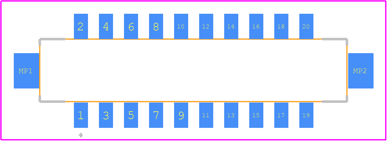 DF11CZ-20DS-2V(22) - Hirose PCB footprint - Other - Other - DF11CZ-20DS-2V(22)-1