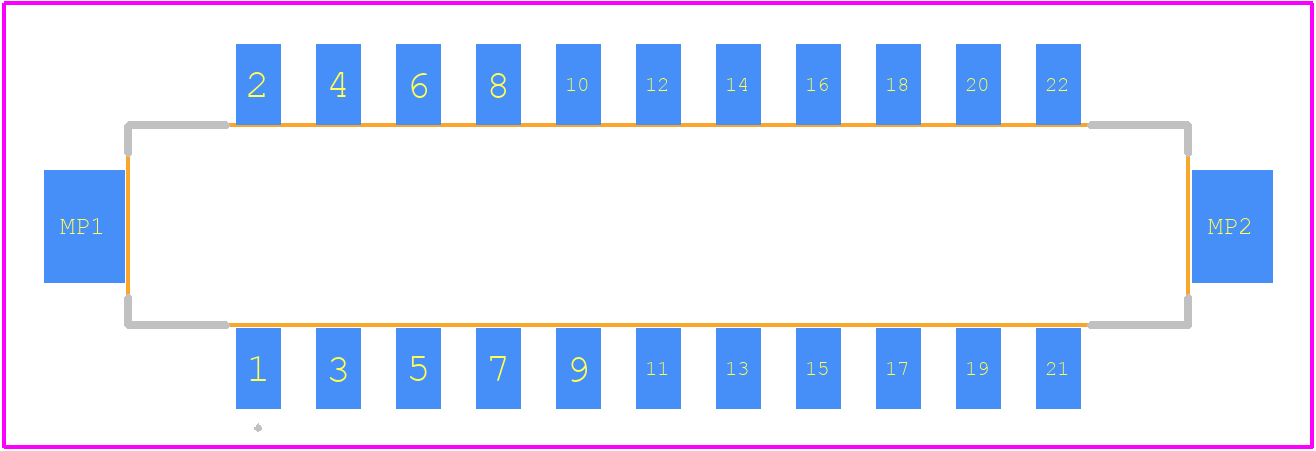 DF11CZ-22DS-2V(22) - Hirose PCB footprint - Other - Other - DF11CZ-22DS-2V(22)-1