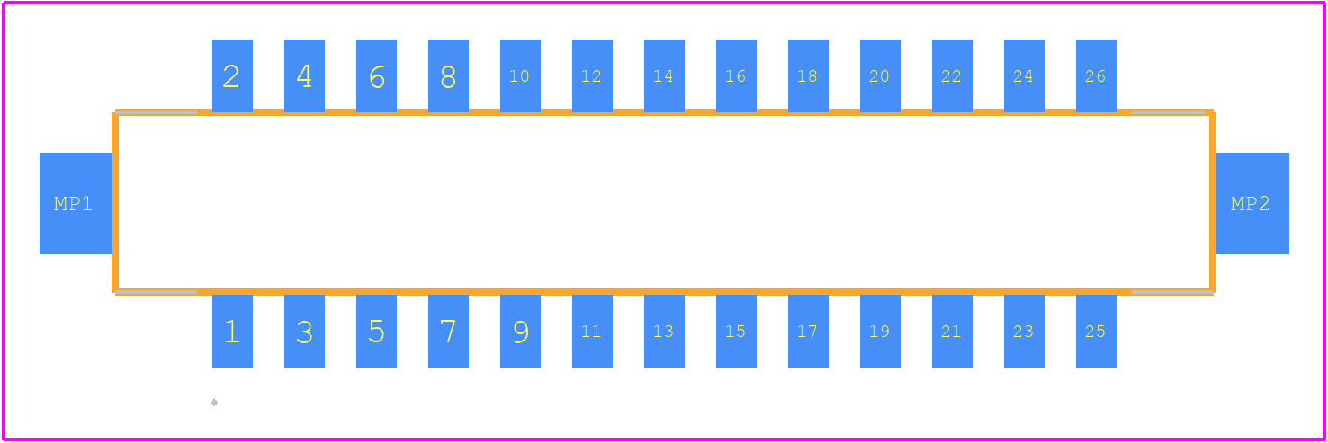 DF11CZ-26DS-2V(22) - Hirose PCB footprint - Other - Other - DF11CZ-26DS-2V(22)-3
