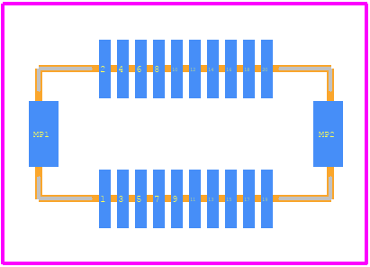 DF12B(3.0)-20DS-0.5V(86) - Hirose PCB footprint - Other - Other - DF12B(3.0)-20DS-0.5V(86)-3
