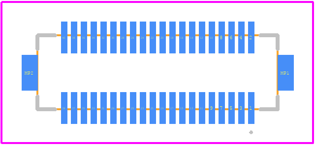 DF12B(3.0)-40DP-0.5V(86) - Hirose PCB footprint - Other - Other - DF12B(3.0)-40DP-0.5V(86)-3