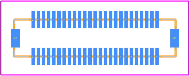 DF12B(3.0)-50DS-0.5V(86) - Hirose PCB footprint - Other - Other - DF12B(3.0)-50DS-0.5V(86)