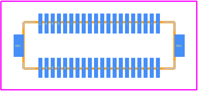 DF12B(3.5)-40DP-0.5V(86) - Hirose PCB footprint - Other - Other - DF12B(3.5)-40DP-0.5V(86)-2