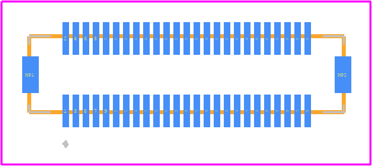 DF12B(3.5)-50DP-0.5V(86) - Hirose PCB footprint - Other - Other - DF12B(3.5)-50DP-0.5V(86)-3