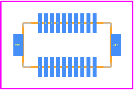DF12B(5.0)-20DP-0.5V(86) - Hirose PCB footprint - Other - Other - DF12B(5.0)-20DP-0.5V(86)-2