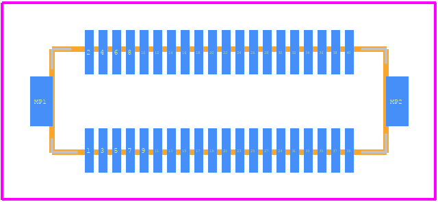 DF12B(5.0)-40DP-0.5V(86) - Hirose PCB footprint - Other - Other - DF12B(5.0)-40DP-0.5V(86)-1