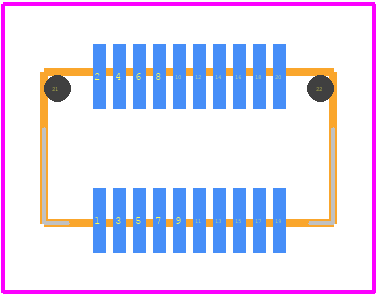 DF12D(5.0)-20DP-0.5V(81) - Hirose PCB footprint - Other - Other - DF12D(5.0)-20DP-0.5V(81)