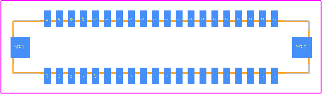 DF13-40DP-1.25V(55) - Hirose PCB footprint - Other - Other - DF13-40DP-1.25V(55)-2