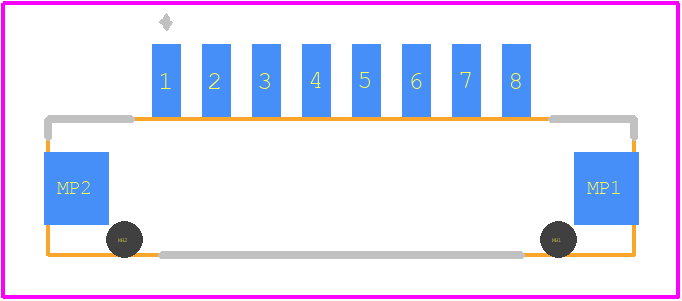 DF13-8P-1.25V(20) - Hirose PCB footprint - Other - Other - DF13-8P-1.25V(20)-3