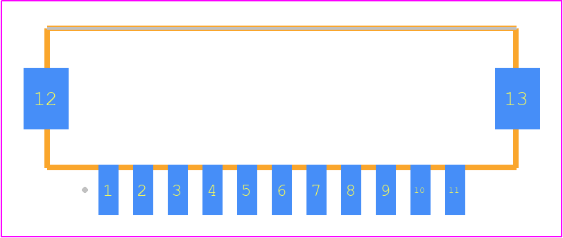 DF13A-11P-1.25H(51) - Hirose PCB footprint - Other - Other - DF13A-11P-1.25H(51)