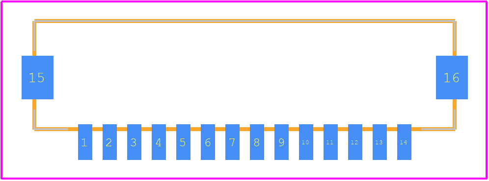 DF13A-14P-1.25H(51) - Hirose PCB footprint - Other - Other - DF13A-14P-1.25H(51)