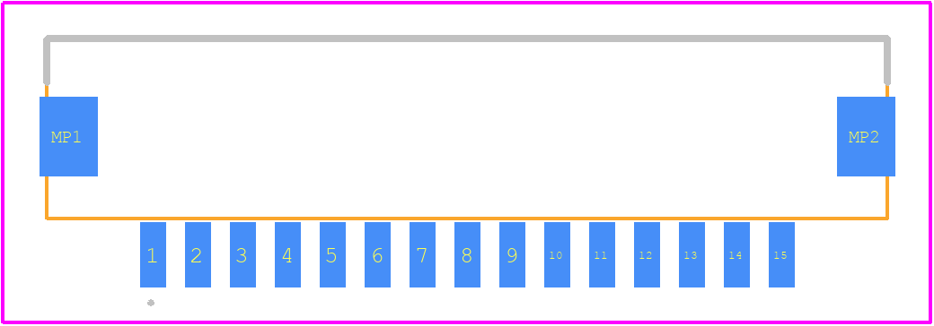 DF13A-15P-1.25H(21) - Hirose PCB footprint - Other - Other - DF13A-15P-1.25H(21)-2