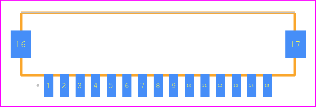 DF13A-15P-1.25H(51) - Hirose PCB footprint - Other - Other - DF13A-15P-1.25H(51)
