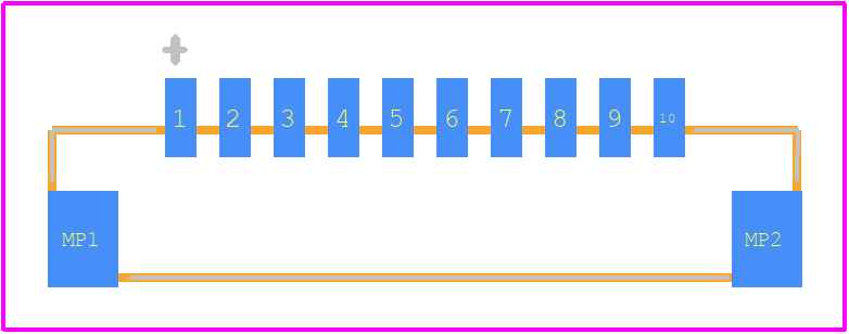 DF13C-10P-1.25V(20) - Hirose PCB footprint - Other - Other - DF13C-10P-1.25V(20)-1