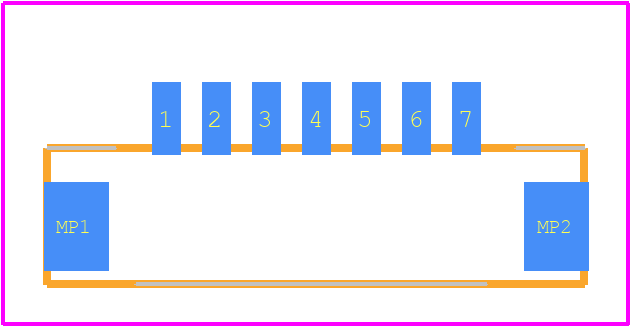 DF13C-7P-1.25V(21) - Hirose PCB footprint - Other - Other - DF13C-7P-1.25V(21)-1