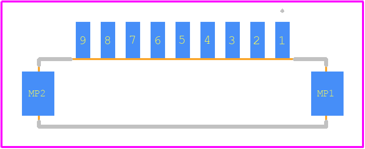 DF13C-9P-1.25V(21) - Hirose PCB footprint - Other - Other - DF13C-9P-1.25V(21)-2