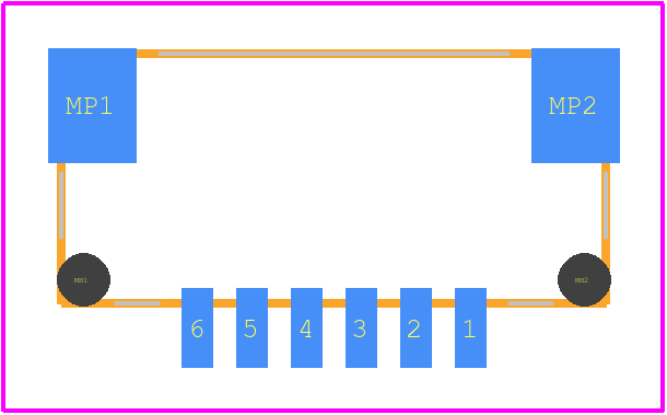 DF14-6P-1.25H(55) - Hirose PCB footprint - Other - Other - DF14-6P-1.25H(55)