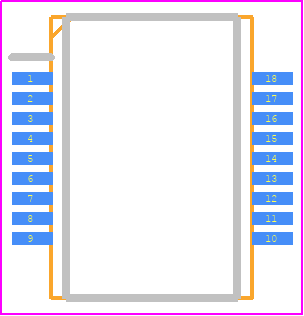 DF23C-18DS-0.5V(53) - Hirose PCB footprint - Small Outline Packages - Small Outline Packages - DF23C-18DS-0.5V