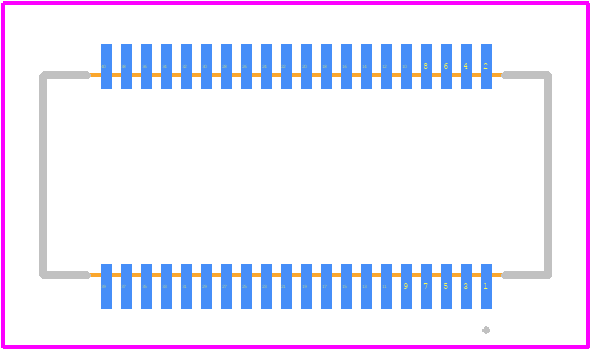 DF23C-40DS-0.5V(51) - Hirose PCB footprint - Other - Other - DF23C-40DS-0.5V(51)-3