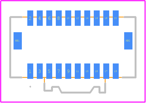 DF50-20DP-1V(52) - Hirose PCB footprint - Other - Other - DF50-20DP-1V(52)-2