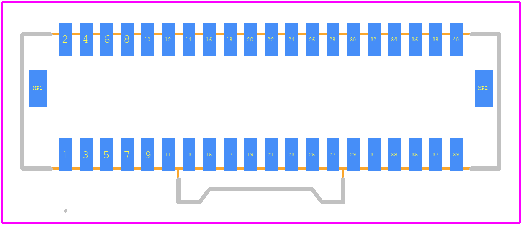 DF50-40DP-1V(62) - Hirose PCB footprint - Other - Other - DF50-40DP-1V(62)-4