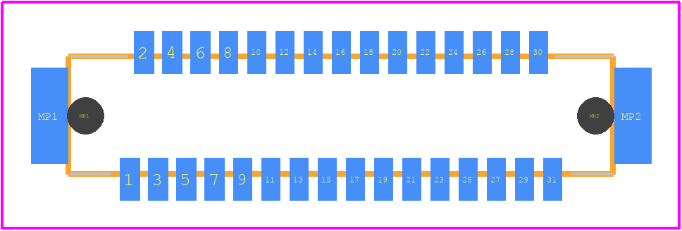 DF9-31S-1V(69) - Hirose PCB footprint - Other - Other - DF9-31S-1V(69)-2