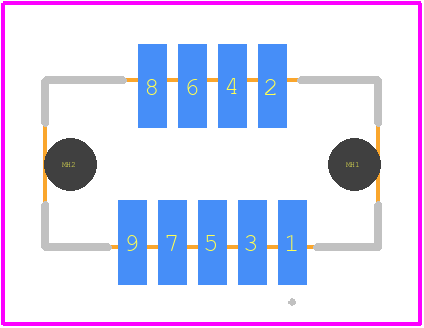 DF9A-9S-1V(22) - Hirose PCB footprint - Other - Other - DF9A-9S-1V(22)-2