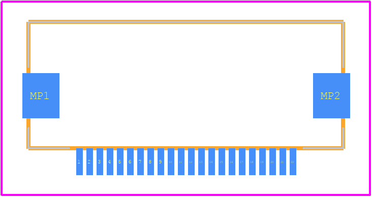 FH12A-22S-0.5SH(55) - Hirose PCB footprint - Other - Other - FH12A-22S-0.5SH(55)-3
