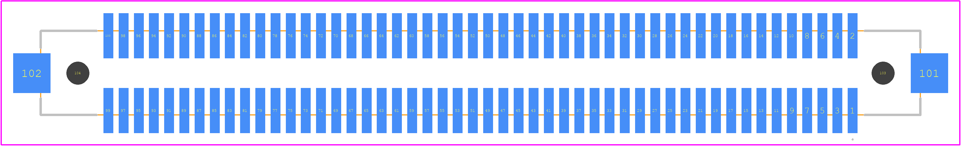 FX2-100S-1.27SVL(71) - Hirose PCB footprint - Other - Other - FX2-100S-1.27SVL(71)-2